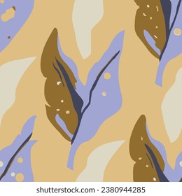 Light Seamless Elegant Flora Illustration Print. Gradient Seamless Nature Spring Template, Seamless Texture. Bright Continuous Classic Decorative Ornament Background. 