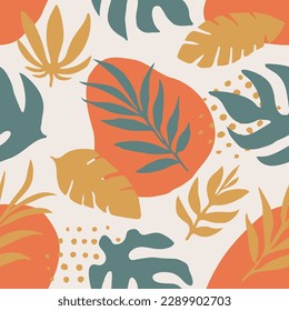 Light Seamless Elegant Tree Surface Art. Vivid Continuous Color Beautiful Template, Seamless Backdrop. Colorful Repeated Summer Modern Artwork Texture. 