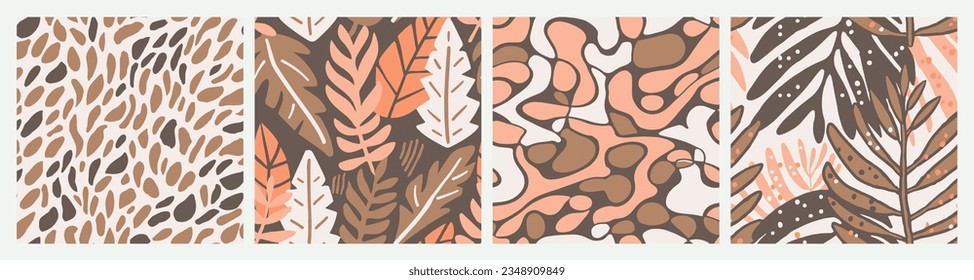 Light Seamless Nature Branch Template Wallpaper. Black Continuous Elegant Foliage Ornament, Seamless Backdrop. Vibrant Seamless Abstract Palm Invitation Vector. 