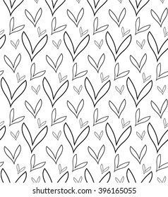 Light seamless pattern in cute little heart