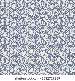 Light seamless pattern with intertwining smooth lines. Vector illustration for print, fabric, cover, packaging, interior decor, blog decoration and other your projects.
