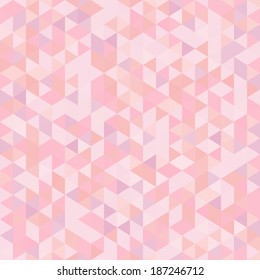 Light seamless pattern of triangles. Vector background