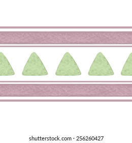 Light Seamless pattern with watercolor triangles lines in pastel colors