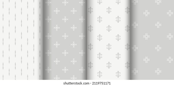 Patrones transparentes y simples con adornos. Ilustración del vector
