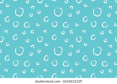 Licht naadloos polka dot patroon op blauwe achtergrond. Abstracte vlekken gemaakt met borstel. Voor achtergronden, wallpapers, textiel, verpakking en website.