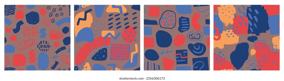 Light Seamless Stylish Trendy Textile Wrapping. Blue Continuous Brushed Graphic Style, Seamless Stripes. Vibrant Repeated Decoration Retro Surface Collection