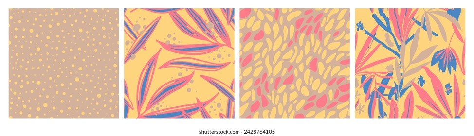 Light Seamless Summer Beauty Paint Vector. Dark Continuous Nature Decorative Watercolor, Seamless Pattern. Colorful Seamless Decoration Beach Lines Art. 