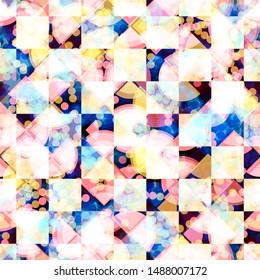 Light seamless texture from geometric shapes. Abstract vector background for web page, banners backdrop, fabric, home decor, wrapping