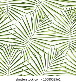 Light Seamless Tree Vector Pattern. Vibrant Repeated Botanical Graphic Fabric. Vector, Spring Seamless Pattern. Pattern, Vivid Repeated Fashion Graphic Texture. Tropical,