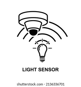 Light Sensor Icon Isolated On White Baackground Vector Illustration.