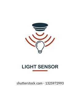 Light Sensor icon from sensors icons collection. Creative two colors design symbol light sensor icon. Web design, apps, software usage. UI and UX