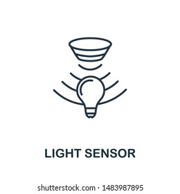 Light Sensor Outline Icon. Thin Line Style From Sensors Icons Collection. Pixel Perfect Simple Element Light Sensor Icon For Web Design, Apps, Software, Print Usage.