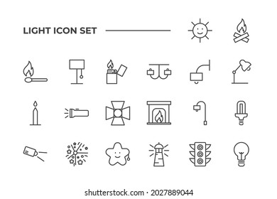 light set icon, isolated light set sign icon, vector illustration