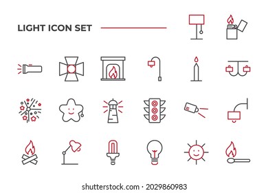 light set icon, isolated light set sign icon, vector illustration
