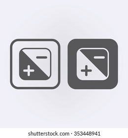 Light settings for camera icon set . Vector illustration