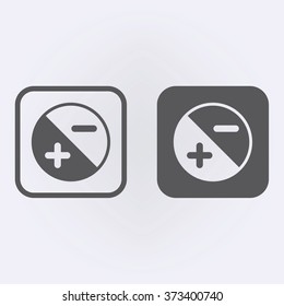 Light settings for camera icon set . Vector illustration