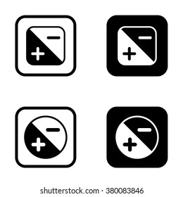 Light settings for camera icon set . Vector illustration