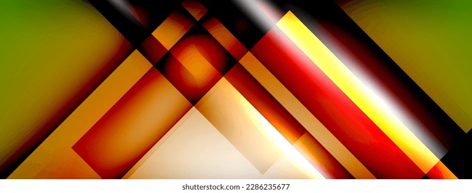 Light and shadow squares and lines abstract background