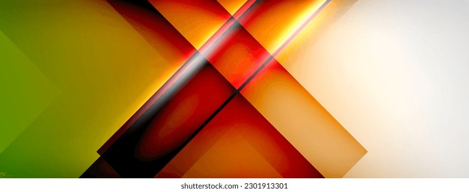 Light and shadow squares and lines abstract background