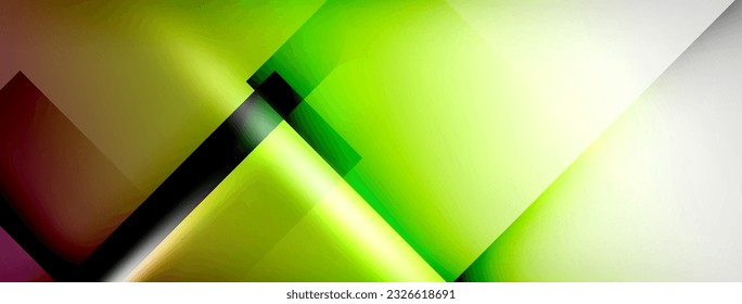 Light and shadow squares and lines abstract background