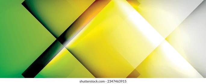 Light and shadow squares and lines abstract background