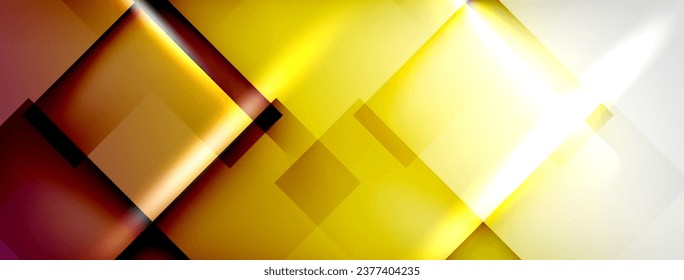 Light and shadow squares and lines abstract background