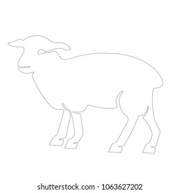 light sheep vector silhouette