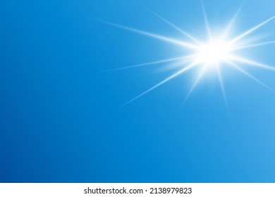 The light shines brightly shooting rays across the sky