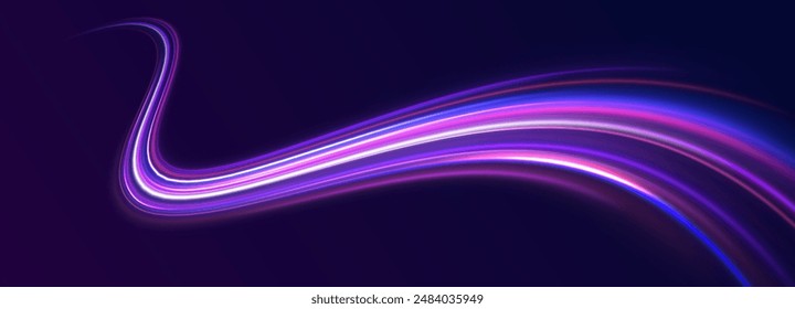 Light shining effect. glowing shiny speed lines effect vector background. Glowing speed lines. Abstract background with speed lines. Vector illustration. Futuristic. The light lines of the road 