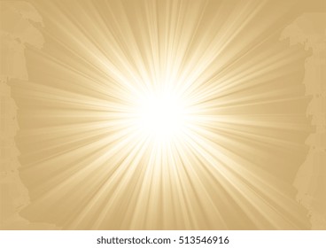 Light shining on bright background Vector illustration