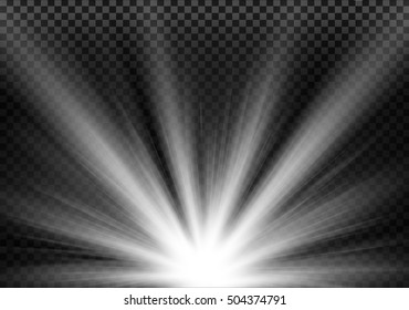 Light shining on clipping mask transparent textured vector illustration