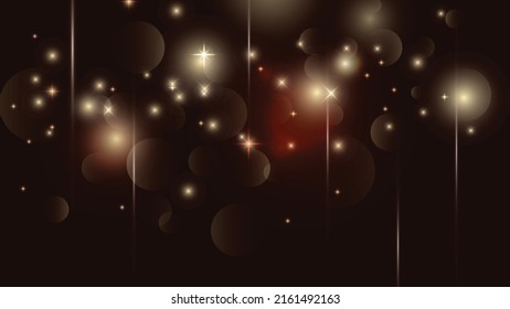 Light Shiny Particles with Stars. Golden Awards Stars. Dark Bokeh Shiny Particles. Gold Glitter Particles Falling Down. Dusty White. Glittering Magical Dust Particles. Vector Illustration