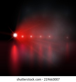 Light show. red Vector illustration. eps 10