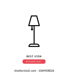 Light sign icon vector, lamp modern symbol vector illustration for web and mobil app isolated on grey background