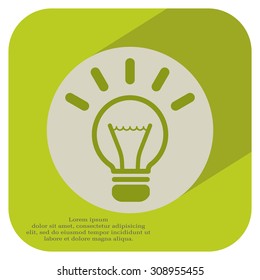 light sign ideas (light bulb), web icon. vector design