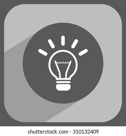 light sign ideas (light bulb), web icon. vector design
