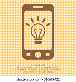 light sign ideas (light bulb), web icon. vector design