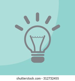 light sign ideas (light bulb), web icon. vector design