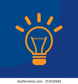 light sign ideas (light bulb), web icon. vector design