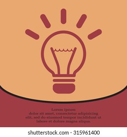 light sign ideas (light bulb), web icon. vector design