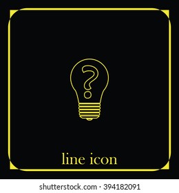 Light sign ideas icon.