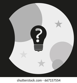 Light sign ideas icon.