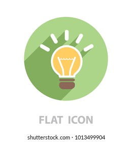 light sign ideas (lightbulb), web icon. vector design