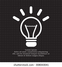 light sign ideas (lightbulb), web icon. vector design