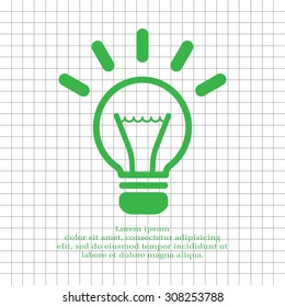 light sign ideas (lightbulb), web icon. vector design