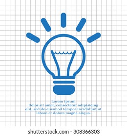 light sign ideas (lightbulb), web icon. vector design
