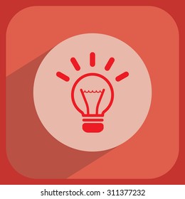 light sign ideas (lightbulb), web icon. vector design