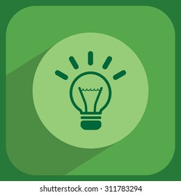 light sign ideas (lightbulb), web icon. vector design