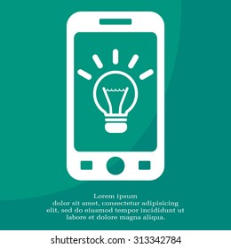 light sign ideas (lightbulb), web icon. vector design