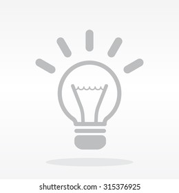 light sign ideas (lightbulb), web icon. vector design